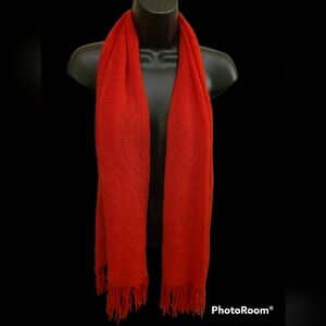 Scarf knit red hot
